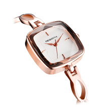 Fashion REBIRTH Women Rose Gold Steel Strap Watch Lady Gift Casual Luxury Rose Steel Bracelet Quartz Square Clock reloj muje 2024 - buy cheap