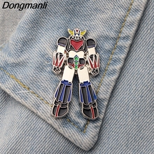 DMLSKY Robot Cool Metal Pins and Brooches for Clothing bags backpack badge Men lapel pin Tie Pins Boys brooch Jewelry M2494 2024 - buy cheap