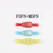 DMWD MDFN+FDFN MDFN FDFN NYLON brass Male Female male Insulated Spade joint 100PCS Connector Crimp Terminal Connectors 2024 - buy cheap