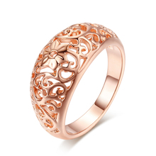 Женское медное кольцо DAN'S ELEMENT, кольцо цвета розового золота с цветами и перфорацией, ювелирные изделия всех размеров, DER281 2024 - купить недорого