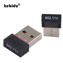 Kebidu mini adaptador wi-fi, 802.11n, antena 150mbps, usb, sem fio, dongle de placa de rede, wi-fi externo para laptop de mesa 2024 - compre barato