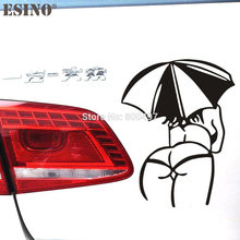 Pegatina creativa y divertida para el coche, calcomanía de vinilo con paraguas para decoración, accesorios para el coche 2024 - compra barato