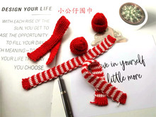 Mini Handmade Small Knitting Scarf Hat for DIY Dolls Decoration Phone case Decoration 2024 - buy cheap