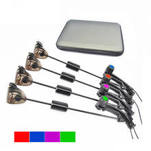 4pcs colors Led Carp Fishing Swingers Set in Case Illuminated drop off Indicators  in zipped protection fishing case 2024 - buy cheap