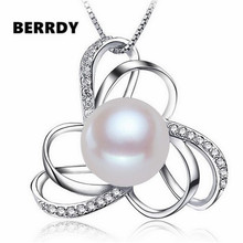 REAL PEARL Fashion Freshwater Pearl Pendant Necklace 10-11mm Super Big Pearl Female Lady's Necklace Jewelry 2024 - buy cheap