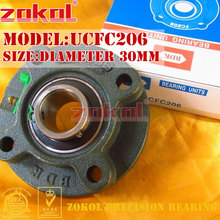 Zokol cartucho de rolamento de flange, unidades de rolamento uc206 fcty90506y, bloco de travesseiro de rolamento de esferas de diâmetro 30mm 2024 - compre barato