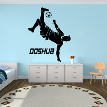 Custom Name Soccer Football Wall Sticker Boy Room Kids Room Personalized Name Sport Soccer Player Spanish Wall Decal Vinyl Decor 2024 - buy cheap