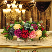 Европейский индивидуальный цветочный костюм с розами, имитация, американская пасторальная ваза, цветочный костюм 2024 - купить недорого