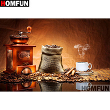 HOMFUN Full Square/Round Drill 5D DIY Diamond Painting "Coffee landscape" Embroidery Cross Stitch 3D Home Decor Gift A16870 2024 - buy cheap