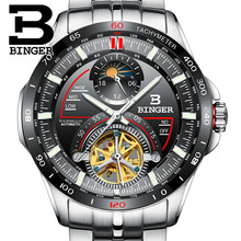 Automatic Mechanical Watch Men Luxury Brand Watches Male Sapphire Tourbillon clock Moon Phase Waterproof reloj 2024 - buy cheap