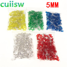 500pcs 5mm LED diode Light Assorted Kit DIY LEDs Set White Yellow Red Green Blue 2024 - buy cheap