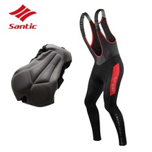 Santic Winter Cycling Jersey Men Warm Thermal Fleece Bike Bicycle Skinsuit Road Gel Pad Cycling Clothing Ciclismo 2024 - buy cheap