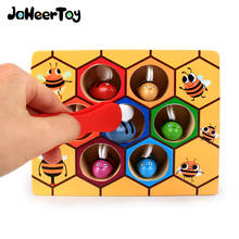 JaheerToy Honeybee Grab Game Baby Wooden Toys for Children Montessori Educational Toy Color Classification Animals Insects 2-3-4 2024 - buy cheap