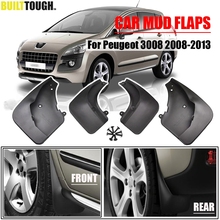 4pcs Set Molded Mud Flaps For Peugeot 3008 MK1 2008 - 2013 Mudflaps Splash Guards Mudguards Fender 2009 2010 2011 2012 2024 - buy cheap