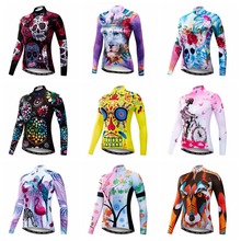 Camisa de manga longa para ciclismo feminina, camisa respirável de manga longa para esportes de estrada, equipe profissional de corrida, montanha e mtb, 2019 2024 - compre barato