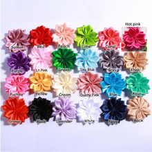 1.5" Wholesale Satin Ribbon Flower Satin Flower Without Center For Headband Hair Clips 24 Colors 500pcs/lot 2024 - buy cheap