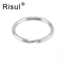 Risul 1.4mm Wire Diameter Key Ring Outer Dia 18/20/23/25mm basic key chain rings Stainless Steel polished key rings 100pcs 2024 - buy cheap