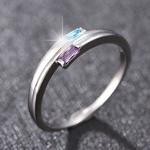 Quente super piscando moda luxo strass multicolorido anel de noivado casamento aniversário anel tamanho 6-10 2024 - compre barato