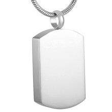 IJD9118 Hot Custom Engravable Blank Dog Tag Cremation Jewelry for Memorial Ashes Holder Keepsake Stainless Steel Necklace Urn 2024 - buy cheap