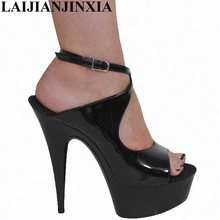 Laijianjinxia sapatos de salto alto 15cm, plataforma sexy para festa de casamento, sapatos de dança para mulheres 2024 - compre barato