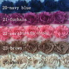 26Color Special Offer 2.56'' Shabby Chiffon Flowers Fabric Fascinator Hair Accessories 5Yards/lot Free Shipping FH43 2024 - buy cheap