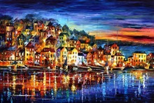 Frameless painting by numbers wall decor diy picture oil painting on canvas for home decor 4050 quiet town 2024 - buy cheap