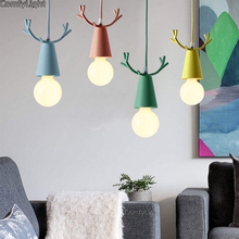 Modern Pendant Lights Home Lighting colourful Hanging Lamps nordic design Lampshade LED Bulb Bedroom Kitchen Lights 90-260V E27 2024 - buy cheap