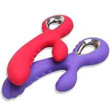 Electric G-spot Vibrators Doul Motor Rabbit Vibrators USB Rechargeable Vibrating Clitoral Massager Sex Toys for Women A1-1-86 2024 - buy cheap