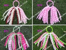free shipping 100pcs fashion korker ponytail holders streamer hair bows popular hair bows 2024 - buy cheap