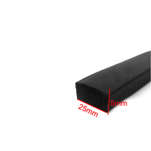 Adesivo plano de borracha epdm para porta e janela, fita de vedação à prova d'água, isolamento de som, 3m x 25mm x 5mm 2024 - compre barato