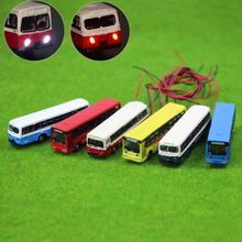 4pcs Model Lighted Buses N Scale 1:160 Diecast Bus LEDs Building Layout EBS15002 2024 - buy cheap