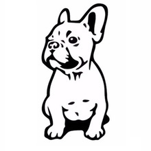 7.5*15.2CM FRENCH BULLDOG Dog Pet Breed Vinyl Decal Funny Animal Car Sticker Black/Silver C6-1350 2024 - buy cheap