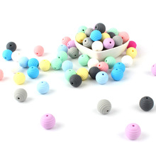 500pcs 15mm Round Spiral Silicone Beads Baby Teething Beads Food Grade Beads DIY Threaded BFA Free Beads Baby Teethers 2024 - buy cheap