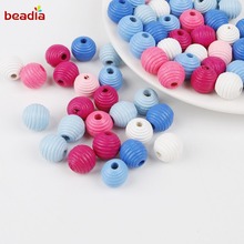 50pcs 14mm Natural Screw Thread  Beehive Wooden Beads For Clothes Jewelry Crafts Kids Toys Teething Spacer Beading Beads 2024 - buy cheap