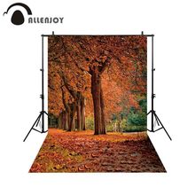 Pano de fundo para fotografia allenjoy, pano de fundo colorido para estúdio de fotografia, floresta de bebe com folhas mordidas e cabine fotográfica de outono 2024 - compre barato