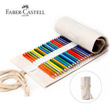 Faber Castell Colored Pencils Roll up Pouch 50/64/76 Hole Canvas Pen Bag Stationary Case Makeup Cosmetic Pencil box Art Supplies 2024 - buy cheap
