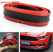 2.5m black/red front protector car bumper skirts anti scratch strip lower lip 2024 - buy cheap