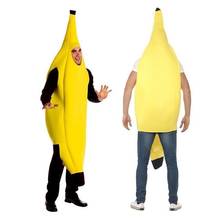 Adult Unisex Funny Banana Suit Yellow Costume Light Halloween Fruit Fancy Party Festival Dance Dress Costume 2024 - buy cheap