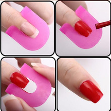 1 Set / 26Pc Pro Manicure Finger Nail Art Case Design Tips Cover Polish Clip Shield Protector Tool 2024 - buy cheap