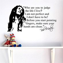 Wholesale Bob Marley Quotes Wall Sticker Vinyl Wall Decals Quotes Poster Wall Art Wallpaper Wall Stickers Home Decoration D896 2024 - buy cheap