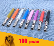 100Pcs/lot High quality Adjustable Pet Dogs Whistle Anti Bark Ultrasonic Sound Dogs Training Flute Interactive Pets Supplies 2024 - buy cheap