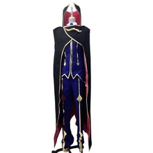Fantasia de cosplay geass lelouch of rebellion, traje masculino roxo com código 2019 2024 - compre barato