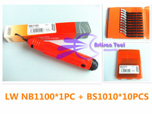 LEEWAY NB1100 Burr Handle +10pcs Deburring Blades BS1010 Trimming Knife Hand Deburring Tool 2024 - buy cheap