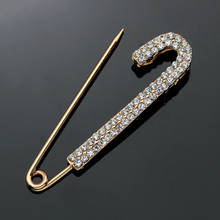 12 style Safety Pins  Brooch Fashion Jewelry Brooches For Women double row Rhinestone brooches Shawls Sweater 2024 - buy cheap