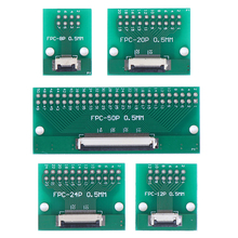 Adaptador de placa de soldadura con conector, 8P/12P/20P/24P/50Pin 0,5mm FFC FPC A DIP 2,54mm, 1 unidad 2024 - compra barato