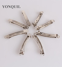 60MM Metal Hair Clips Rhodium Plated Barrette Clips Findings French GIRL'S Hair Iron Findings DIY Hair Accessories 200Pcs/Lot 2024 - buy cheap