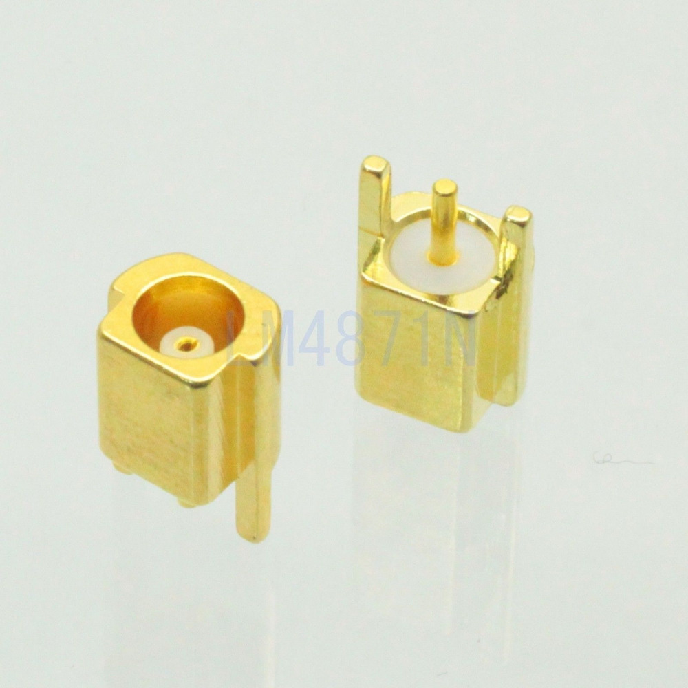 1pce Connector MCX Jack Pin Bulkhead Solder Deck Mount RF Coaxial Straight Gold for sale online 