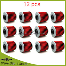 12 pcs Oil Filters For SUZUKI RMZ450 RMZ 250 450 EVO 300 KAWASAKI KX 250F 2024 - buy cheap