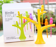 Desktop stylishly decorated plastic fruit fork fruit trees stand sign birdie fruit fork 2024 - buy cheap