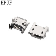 Conector Micro USB hembra tipo 5pin SMT, toma de carga trasera PCB, 10 unidades/lote 2024 - compra barato